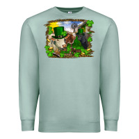 Seafoam St patrick's day cows Premium Sweatshirt - RanaPortraitStore
