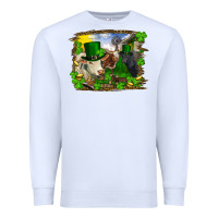 White St patrick's day cows Premium Sweatshirt - RanaPortraitStore