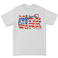 Dove Grey All American Girl Bandana Premium Tee - CowCowDesign