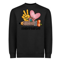 Black peace love kindergarten Heavyweight Sweatshirt - JahusDesignShop