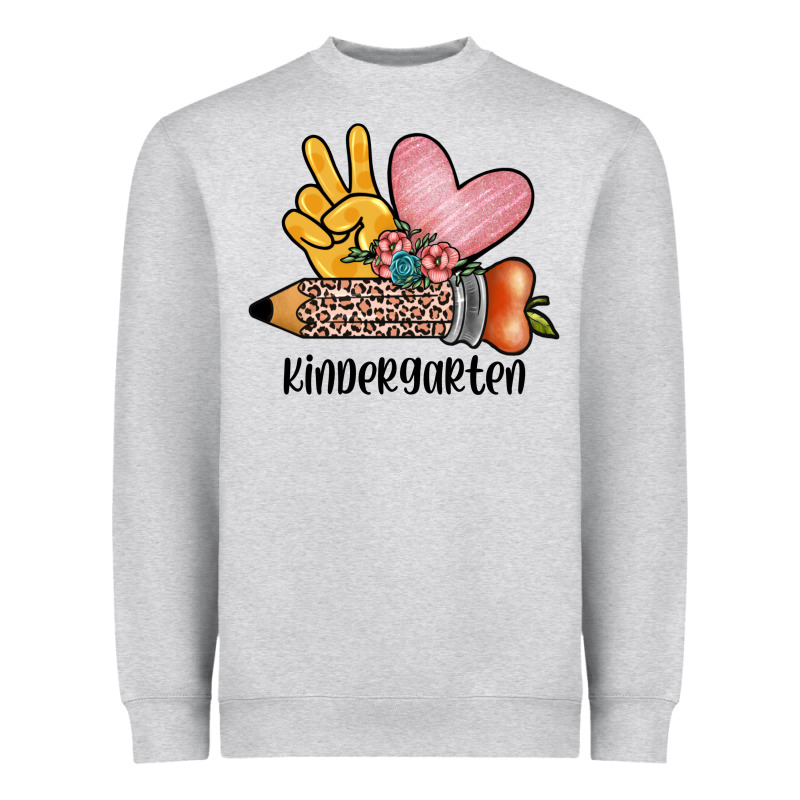 Peace Love Kindergarten Heavyweight Sweatshirt by JahusDesignShop | Teevron