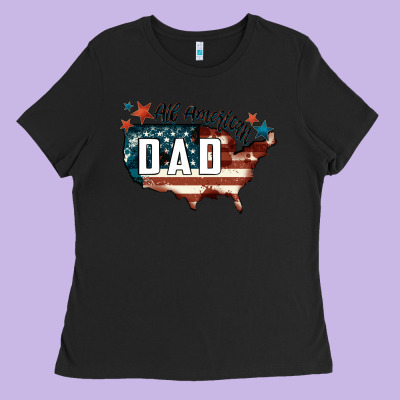 All American Dad Ladies Tee Designed By Fadigitalartstudio