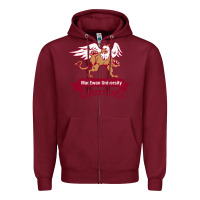 Burgundy macewan academic Zipper Hoodie - DesigneFamous