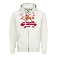 Oatmeal Heather macewan academic Zipper Hoodie - DesigneFamous