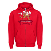 Red macewan academic Zipper Hoodie - DesigneFamous