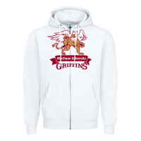 White macewan academic Zipper Hoodie - DesigneFamous
