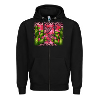 Black valentine's day cactus background Zipper Hoodie - JahusDesignShop