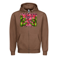 Chestnut valentine's day cactus background Zipper Hoodie - JahusDesignShop