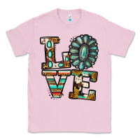 Bubblegum Pink turquoise serape love Classic Tee - Jasminsmagicworld