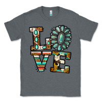 Charcoal Heather turquoise serape love Classic Tee - Jasminsmagicworld