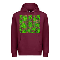 Burgundy shamrock and leopard Premium Hoodie - RanaPortraitStore