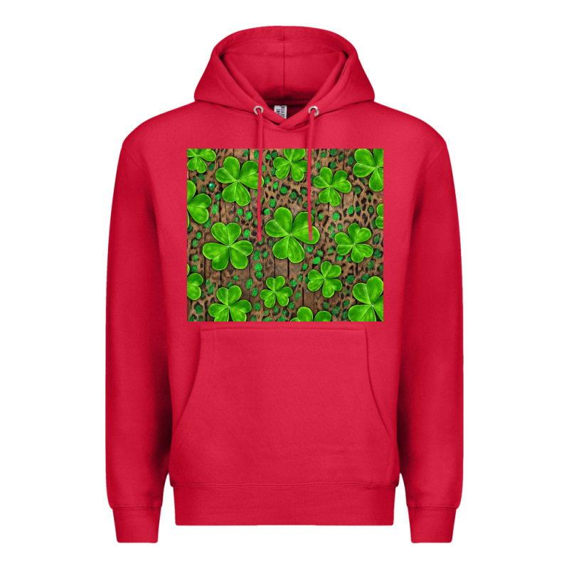 Shamrock And Leopard Premium Hoodie by RanaPortraitStore | Teevron