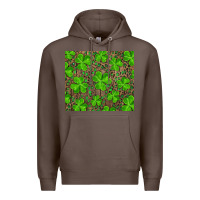 Coffee shamrock and leopard Premium Hoodie - RanaPortraitStore