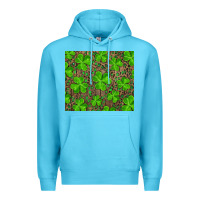 Ocean Blue shamrock and leopard Premium Hoodie - RanaPortraitStore