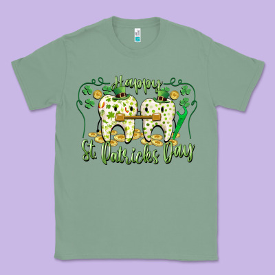 Happy St. Patrick's Day Tooth Dentist Classic Tee Designed By Cowgirlartshop