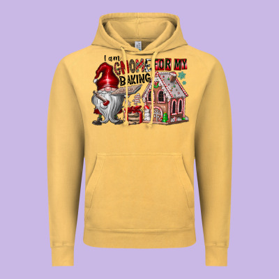 Iam Gnome For My Baking Vintage Hoodie Designed By Cowhidedigitalart