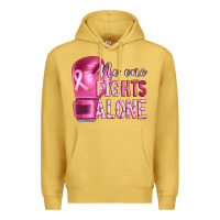 Antique Gold Breast cancer no one fights alone boxing Premium Hoodie - Artiststas