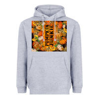 Heather Grey Pumpkin Junkie Heavyweight Hoodie - RanaPortraitStore