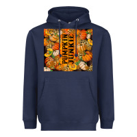 Navy Pumpkin Junkie Heavyweight Hoodie - RanaPortraitStore
