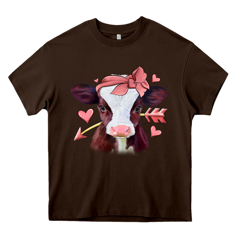 Valentines Day Baby Calf Heavy Core Tee by Jasminsmagicworld | Teevron