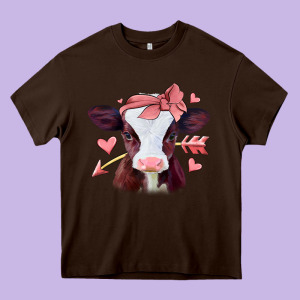 Valentines Day Baby Calf Heavy Core Tee Designed By Jasminsmagicworld