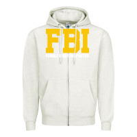 Oatmeal Heather FBI, Female Body Inspector Funny Zipper Hoodie - DesigneFamous