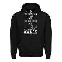 Black e 3 sentry awacs plane gift Zipper Hoodie - DesigneFamous