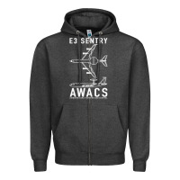 Charcoal Heather e 3 sentry awacs plane gift Zipper Hoodie - DesigneFamous