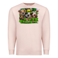 Pale Pink St patrick's day heifers Premium Sweatshirt - RanaPortraitStore