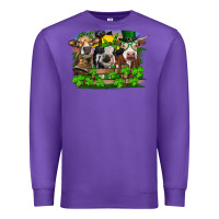 Purple St patrick's day heifers Premium Sweatshirt - RanaPortraitStore
