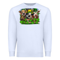 White St patrick's day heifers Premium Sweatshirt - RanaPortraitStore