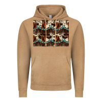 Vintage Camel Longhorn Cow Pattern Vintage Hoodie - CowhideDigitalArt