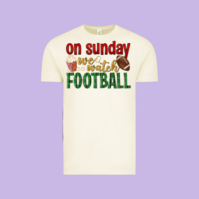 On Sunday We Watch Football Vintage Tee Designed By Bundleandbundleshop