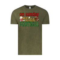 Vintage Olive on sunday we watch football Vintage Tee - BundleAndBundleShop