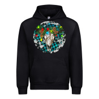 Black Bull Skull Christmas Urban Hoodie - RanaPortraitStore