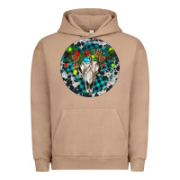 Pigment Burro Bull Skull Christmas Urban Hoodie - RanaPortraitStore