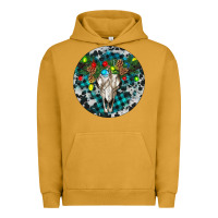 Pigment Peanut Butter Bull Skull Christmas Urban Hoodie - RanaPortraitStore