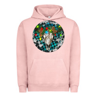 Pigment Salmon Bull Skull Christmas Urban Hoodie - RanaPortraitStore