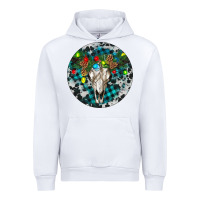 White Bull Skull Christmas Urban Hoodie - RanaPortraitStore
