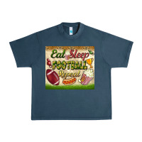 Midnight Navy eat sleep football repeat tumbler Urban Heavy Tee - BundleAndBundleShop