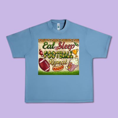 Eat Sleep Football Repeat Tumbler Urban Heavy Tee Designed By Bundleandbundleshop