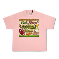 Salmon eat sleep football repeat tumbler Urban Heavy Tee - BundleAndBundleShop