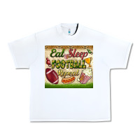 White eat sleep football repeat tumbler Urban Heavy Tee - BundleAndBundleShop