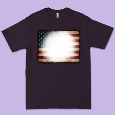 American Flag Bleach Effect Premium Tee Designed By Cowcowdesign