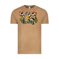 Vintage Camel texas state cowhide serape cactus Vintage Tee - RanaPortraitStore