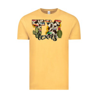 Vintage Mustard texas state cowhide serape cactus Vintage Tee - RanaPortraitStore
