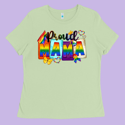 Proud Mama Mother's Day Ladies Tee Designed By Fadigitalartstudio