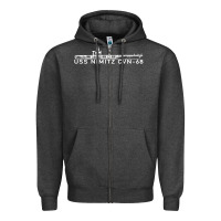 Charcoal Heather uss nimitz navy supercarrier aircraft carrier gift Zipper Hoodie - DesigneFamous