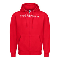 Red uss nimitz navy supercarrier aircraft carrier gift Zipper Hoodie - DesigneFamous