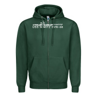 Sports Green uss nimitz navy supercarrier aircraft carrier gift Zipper Hoodie - DesigneFamous